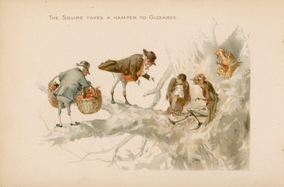 Illustratie voor De Twijgen of Kerstmis in Ruddock Hall door Robert Dudley
